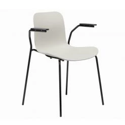 NORR11 Modern Dining Langue Stack Armrest Steel Dining Chair
