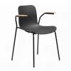 NORR11 Modern Dining Langue Stack Armrest Steel Dining Chair