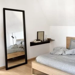 Ethnicraft Oak Light Frame Floor Mirror