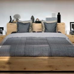 Ethnicraft Madra Oak Bed With Slats Modern Bedroom
