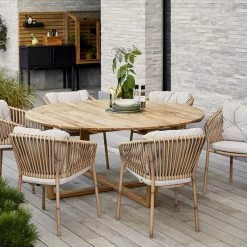 Cane-Line Ocean Stackable Natural/Aluminum Dining Chair