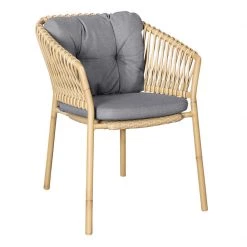 Cane-Line Ocean Stackable Natural/Aluminum Dining Chair
