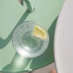 Cane-Line On The Move Side Table In Bordeaux/Dark Green/Dusty Rose