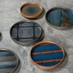 Ethnicraft Organic Glass Round Valet Tray