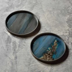 Ethnicraft Organic Glass Round Valet Tray