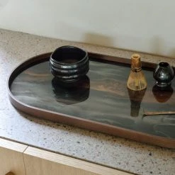 Ethnicraft Organic Oblong Glass Tray