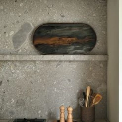 Ethnicraft Organic Oblong Glass Tray