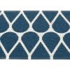 Pappelina Otis Ocean Blue & Vanilla Runner Rug