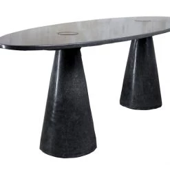 Modern Dining James De Wulf Double Locking Oval Dining Table