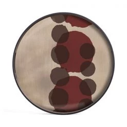 Ethnicraft Overlapping/Pinot Layered Dots Glass Round Tray 14 Ethnicraft Overlapping/Pinot Layered Dots Glass Round Tray