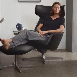 Kebe Modern Living Palma Recliner Chair With Footrest + Adjustable Headrest