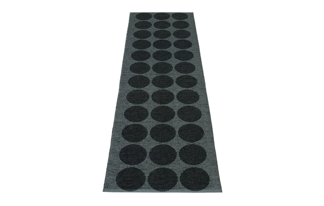 Pappelina Hugo Metallic Black & Black Runner Rug 4 Pappelina Hugo Metallic Black & Black Runner Rug
