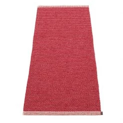 Pappelina Mono Blush & Dark Red Rug