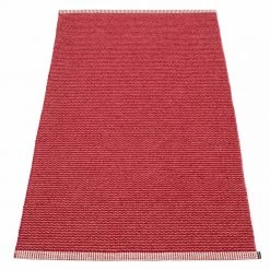 Pappelina Mono Blush & Dark Red Rug