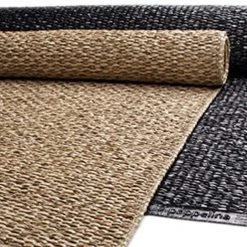 Pappelina Svea Metallic Black & Black Runner Rug