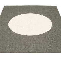 Pappelina Rugs Vera One Charcoal & Vanilla Rug