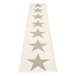 Pappelina Viggo One Mud & Vanilla Runner Rug Rugs