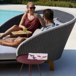 Cane-Line Peacock Daybed With Table Sunloungers & Daybeds