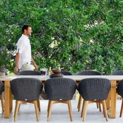 Cane-Line Peacock Dining Chair With Teak Legs In Soft Rope