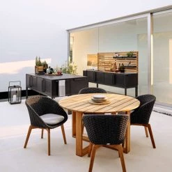 Cane-Line Peacock Dining Chair With Teak Legs 27 Cane-Line Peacock Dining Chair With Teak Legs