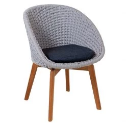 Cane-Line Peacock Dining Chair With Teak Legs In Soft Rope