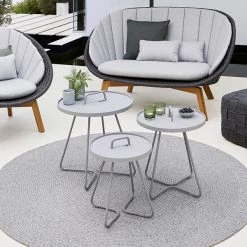 Cane-Line Peacock Fiber Lounge Chair With Teak Legs