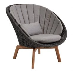 Cane-Line Peacock Fiber Lounge Chair With Teak Legs