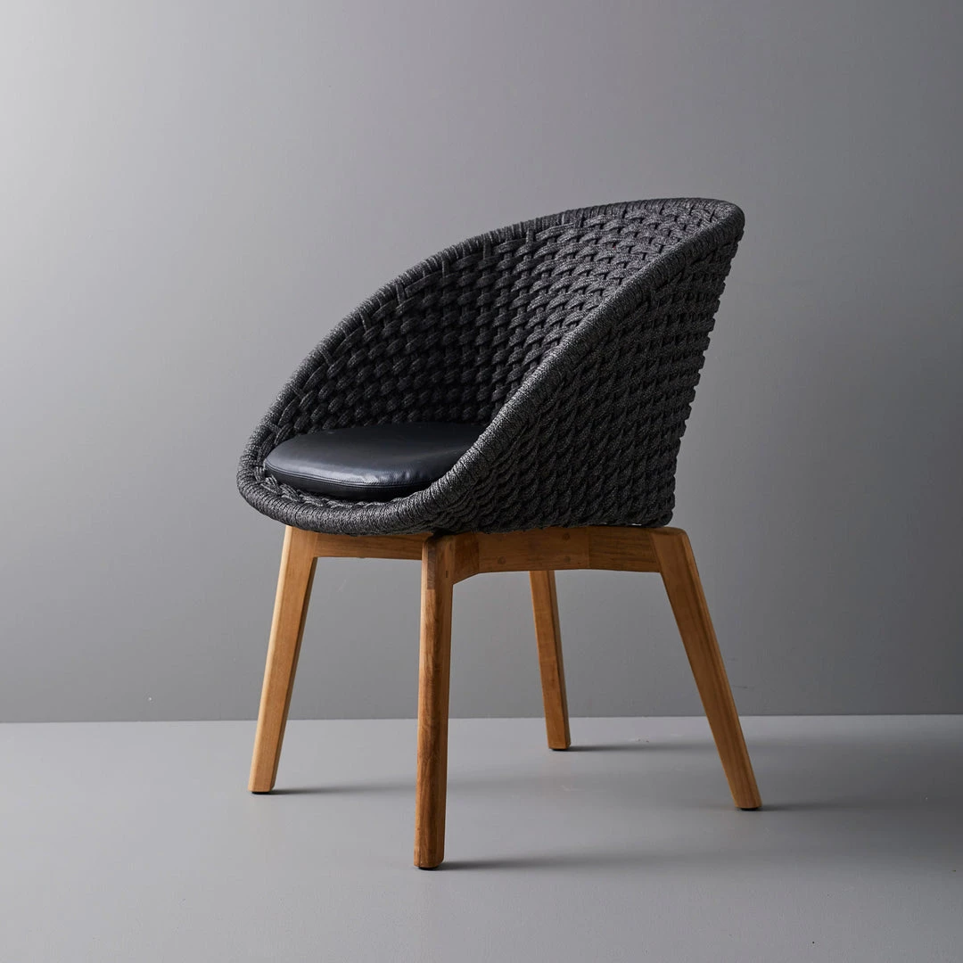 Cane-Line Modern Dining Peacock Indoor Dining Chair With Teak Legs 5 Cane-Line Modern Dining Peacock Indoor Dining Chair With Teak Legs