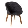 Cane-Line Modern Dining Peacock Indoor Dining Chair With Teak Legs
