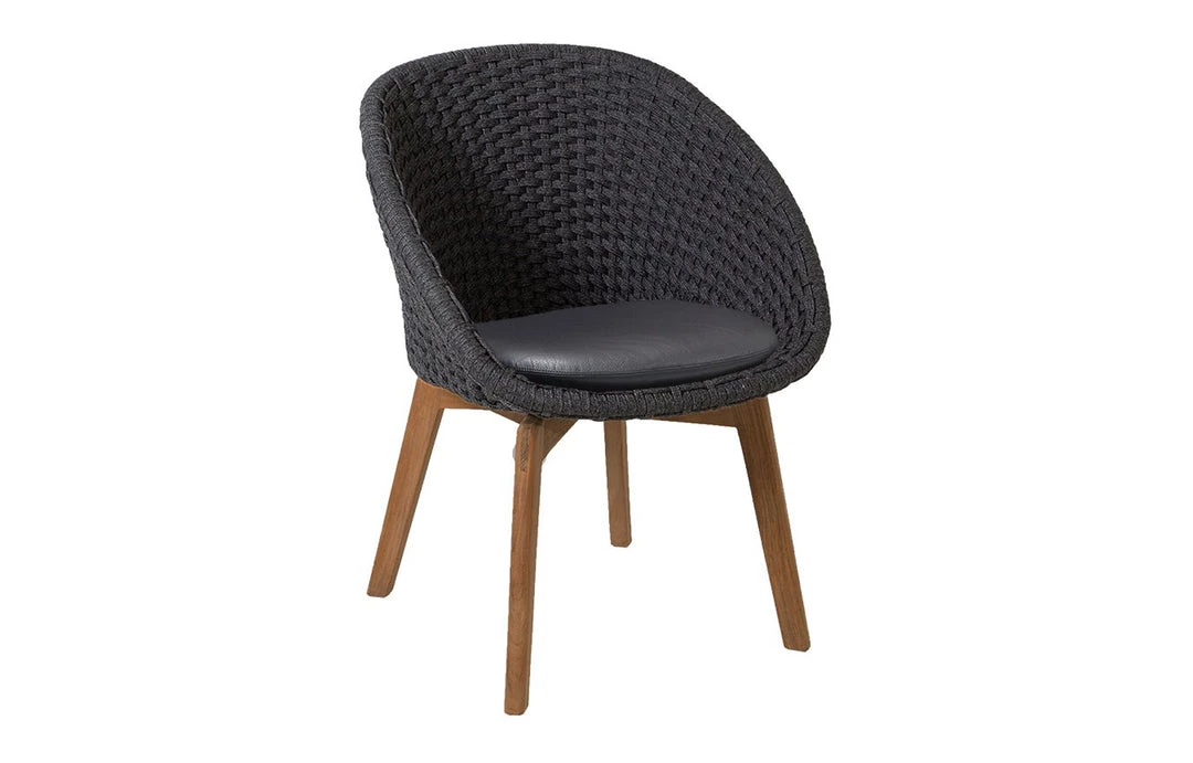 Cane-Line Modern Dining Peacock Indoor Dining Chair With Teak Legs 12 Cane-Line Modern Dining Peacock Indoor Dining Chair With Teak Legs