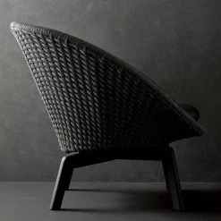 Cane-Line Modern Living Peacock Indoor Lounge Chair With Black Teak Legs