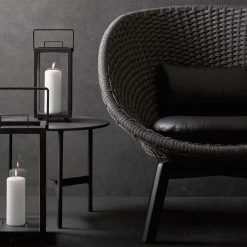 Cane-Line Modern Living Peacock Indoor Lounge Chair With Black Teak Legs