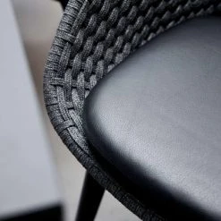 Cane-Line Modern Living Peacock Indoor Lounge Chair With Black Teak Legs