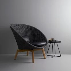 Cane-Line Peacock Indoor Lounge Chair With Teak Legs Modern Living 15 Cane-Line Peacock Indoor Lounge Chair With Teak Legs Modern Living