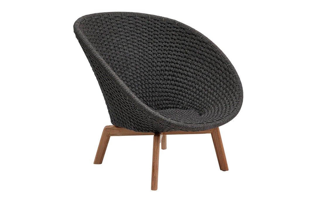 Cane-Line Peacock Indoor Lounge Chair With Teak Legs Modern Living 3 Cane-Line Peacock Indoor Lounge Chair With Teak Legs Modern Living