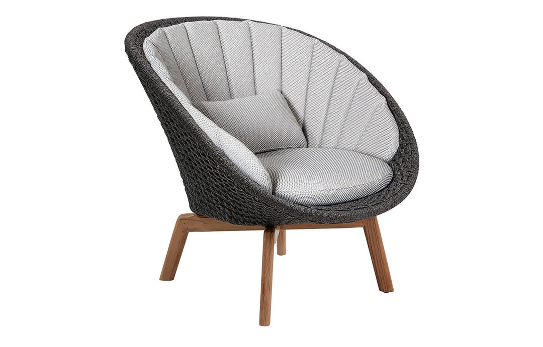 Cane-Line Peacock Indoor Lounge Chair With Teak Legs Modern Living 12 Cane-Line Peacock Indoor Lounge Chair With Teak Legs Modern Living