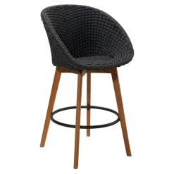 Cane-Line Peacock Outdoor Bar Chair With Teak Legs
