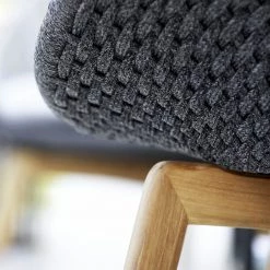 Cane-Line Peacock Outdoor Lounge Chair With Teak Legs In Soft Rope