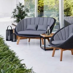 Cane-Line Peacock Soft Rope 2-Seater Sofa With Teak Legs