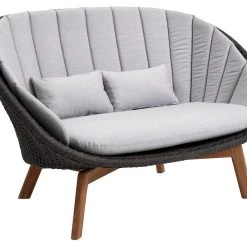 Cane-Line Peacock Soft Rope 2-Seater Sofa With Teak Legs