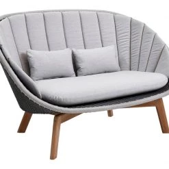 Cane-Line Peacock Weave 2-Seater Sofa With Teak Legs