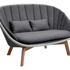 Cane-Line Peacock Weave 2-Seater Sofa With Teak Legs