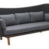 Cane-Line Peacock Wing 3 Seater Sofa With Teak Legs 1 Cane-Line Peacock Wing 3 Seater Sofa With Teak Legs