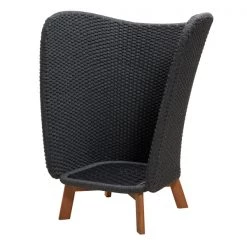 Cane-Line Peacock Wing Highback Chair With Teak Legs