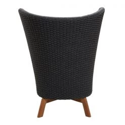 Cane-Line Peacock Wing Highback Chair With Teak Legs