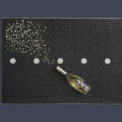 Pappelina Peg Black & Linen Runner Rug