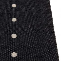 Pappelina Peg Black & Linen Runner Rug