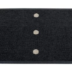 Pappelina Peg Black & Linen Runner Rug