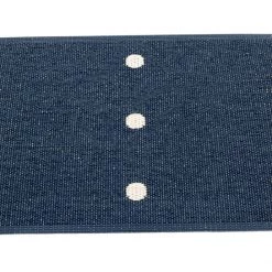 Pappelina Peg Dark Blue & Linen Runner Rug