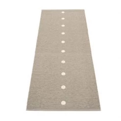 Pappelina Peg Dark Linen & Vanilla Runner Rug